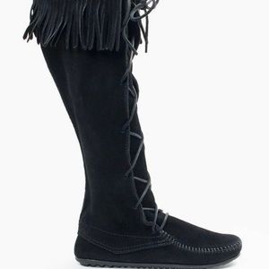 Minnetonka Moccasin Black Boot